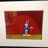 Warner Bothers Looney Tunes Hand Painted Production Cel Bugs puts on a show